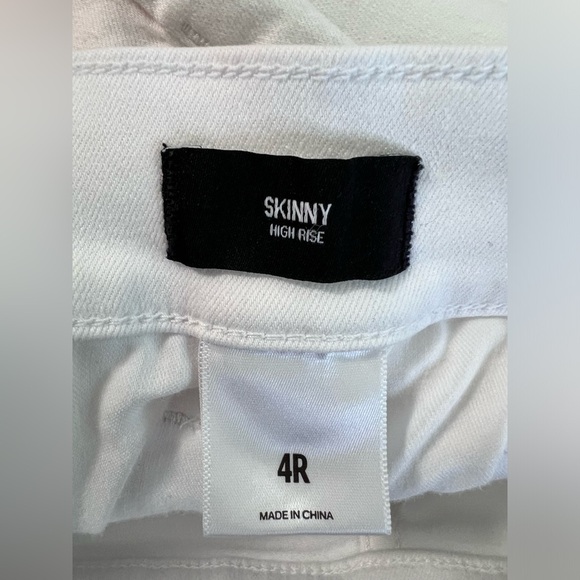 Express Women’s Jeans High Rise Skinny Size 4R White - Picture 6 of 9